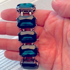 Aquamarine large retro glam bracelet